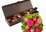 Birthday Flowers and Chocolates Chocol Happy Birthday Roses Bouquet Delivery In