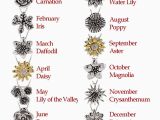 Birthday Flowers by Month Sterling Silver Birth Month Flower Pendant