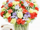 Birthday Flowers by Post Scented Birthday Bouquet Chocolates Freesias by Post