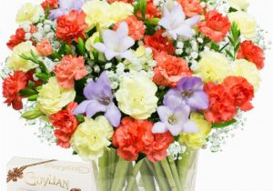 Birthday Flowers by Post Scented Birthday Bouquet Chocolates Freesias by Post