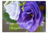 Birthday Flowers for Daughter Happy Birthday Daughter Purple Flowers Greeting Cards Zazzle