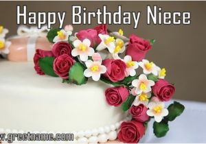 Birthday Flowers for Niece Happy Birthday Niece Cake and Flower Greet Name