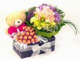 Birthday Flowers Gift Set Florist Gift Set Three Times the Charm Birthday Gift