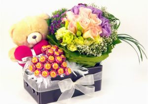 Birthday Flowers Gift Set Florist Gift Set Three Times the Charm Birthday Gift