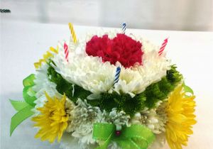 Birthday Flowers Next Day Delivery Same Day Delivery Birthday Flower Cake Green and Yellow