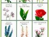 Birthday Flowers Of the Month Birth Flowers Greeting Card Horoscopes Birthstones