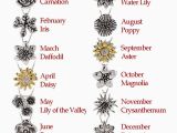 Birthday Flowers Of the Month Sterling Silver Birth Month Flower Pendant