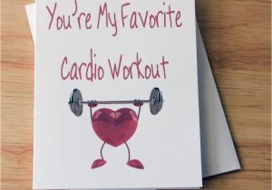 Birthday Gift Card Ideas for Him Cardio Workout Boyfriend Gift Birthday Card Card for Him