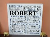 Birthday Gift for 70th Man Personalised Men 39 S Birthday Canvas 21st 30th 40th 50th