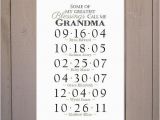 Birthday Gift Ideas for Great Grandma Grandma Gift Grandchildren Birthday Dates by