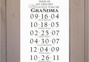 Birthday Gift Ideas for Great Grandma Grandma Gift Grandchildren Birthday Dates by