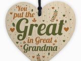 Birthday Gift Ideas for Great Grandma Great Grandma Birthday Christmas Card Gifts Wooden Heart Gift