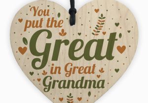 Birthday Gift Ideas for Great Grandma Great Grandma Birthday Christmas Card Gifts Wooden Heart Gift