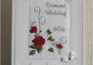 Birthday Gift Ideas for Him 60th Diamond Wedding Anniversary Card Roses Scroll Design