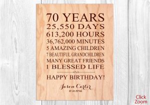 Birthday Gifts for 70th Male 70th Birthday Gifts for Men 70 Year Birthday Gift for by