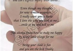 Birthday Gifts for Daddy From Baby Boy Daddy From Baby Personalized Poem Memory Birthday Father 39 S