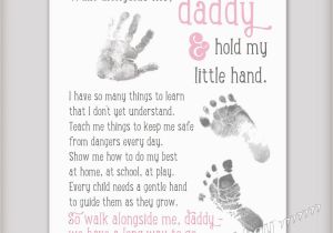 Birthday Gifts for Daddy From Baby Girl Walk Alongside Me Daddy 8×10 Printable Art Instant