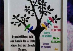 Birthday Gifts for Grandma Diy Grandparent Family Tree Frame 6 Grandchildren Custom