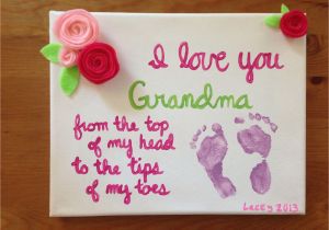 Birthday Gifts for Grandma From Baby Baby Footprint Gift for Grandma Hand Made Felt Flowers