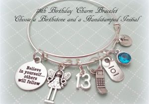 Birthday Gifts for Her 13th 13th Birthday Gift 13th Birthday Charm Bracelet Daughter