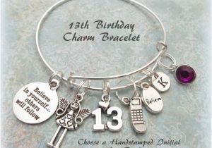 Birthday Gifts for Her 13th 13th Birthday Gift 13th Birthday Charm Bracelet Daughter