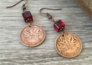 Birthday Gifts for Her Canada 50th Birthday Gift 1968 Canadian Coin Earrings Canada