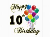 Birthday Gifts for Him 10th Happy 10th Birthday Postcards Zazzle