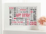 Birthday Gifts for Him 16th 16th Birthday Personalised Word Art Gifts for Him