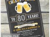 Birthday Gifts for Him 21 Years Surprise 80th Birthday Invitation Cheers Beers Invite