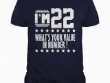 Birthday Gifts for Him 22 Years Old 22 Years Old Birthday Shirts Birthday Gifts for Men Women