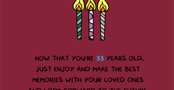 Birthday Gifts for Him 33 Years Old 33rd Birthday Quotes Wishesgreeting