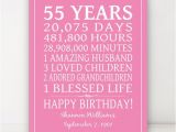 Birthday Gifts for Him 55 55th Birthday Gift 55 Year Birthday Sign Personalized Gift for