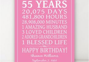 Birthday Gifts for Him 55 55th Birthday Gift 55 Year Birthday Sign Personalized Gift for