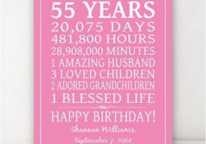 Birthday Gifts for Him 55 55th Birthday Gift 55 Year Birthday Sign Personalized Gift for