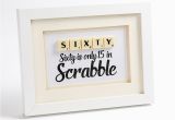 Birthday Gifts for Him 60th Sixty is Only 15 In Scrabble Funny Birthday Gifts Rujo