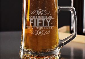Birthday Gifts for Him Age 50 Engraved 50th Birthday Beer Tankard the Personalised