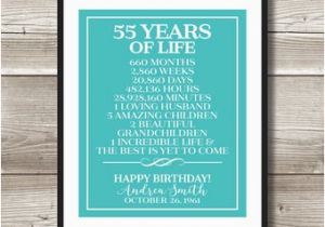 Birthday Gifts for Him Age 55 55th Birthday Etsy