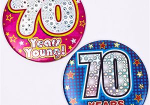 Birthday Gifts for Him Age 70 Holographic Age 70 Giant Birthday Badge Only 99p