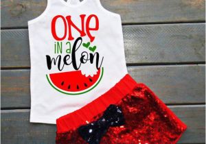 Birthday Gifts for Him From Baby One In A Melon Outfit Baby 39 S First Birthday Watermelon