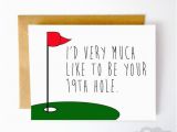 Birthday Gifts for Him Golf Funny Naughty Card Birthday Card Golf Card Card by Knottycards