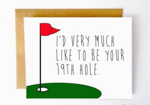 Birthday Gifts for Him Golf Funny Naughty Card Birthday Card Golf Card Card by Knottycards