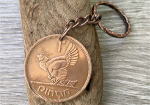 Birthday Gifts for Him Ireland 77th Birthday Gift 1941 Irish Penny Keyring Harp St