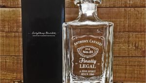 Birthday Gifts for Him Los Angeles 21st Birthday Gift Finally Legal Custom Engraved Glass