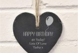Birthday Gifts for Him Next Day Delivery Personalised Hanging Slate Heart Happy Birthday