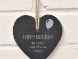 Birthday Gifts for Him Next Day Delivery Personalised Hanging Slate Heart Happy Birthday
