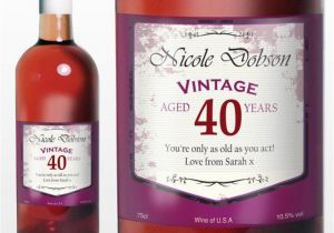 Birthday Gifts for Him Wine 40th Birthday Ideas Personalised Rose Wine Find Me A Gift