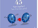 Birthday Gifts for Husband 45 45th Wedding Anniversary Greetings Card Sapphire Anniversary