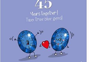 Birthday Gifts for Husband 45 45th Wedding Anniversary Greetings Card Sapphire Anniversary