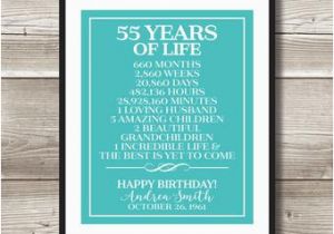 Birthday Gifts for Husband 55 55th Birthday Etsy