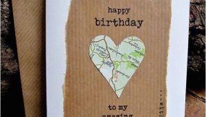 Birthday Gifts for Husband Etsy Birthday Card Husband Wife with Vintage Map Personalised Dad